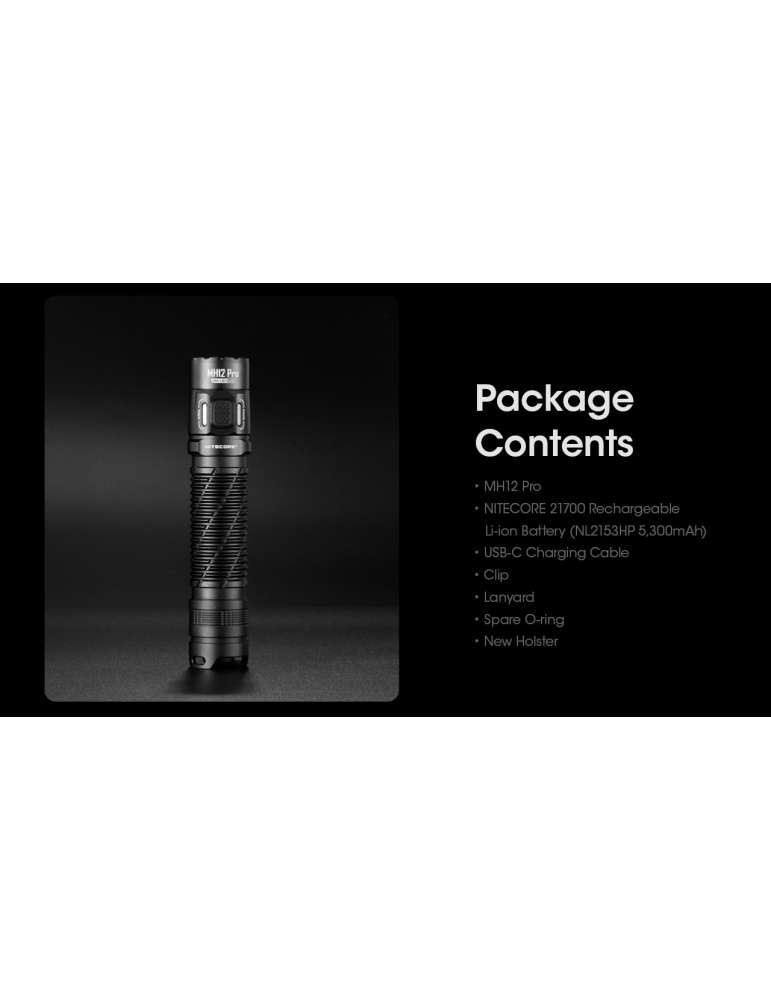 MH12PRO lampe torche 3300LM rechargeable USB indicateur de batterie