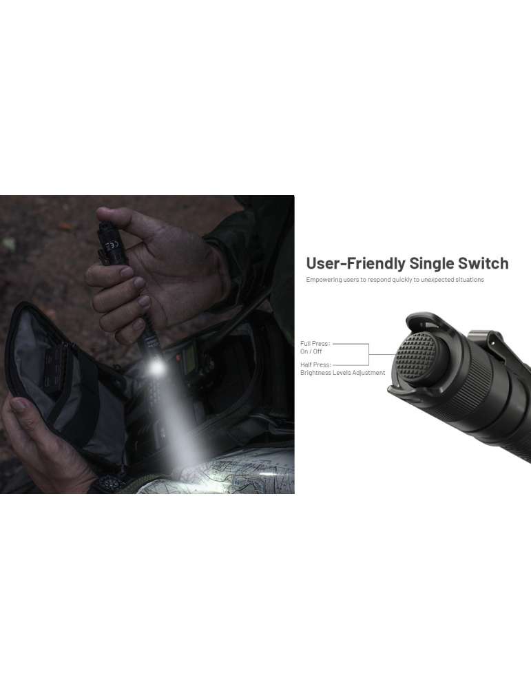 MT2A-PRO lampe 1000LM rechargeable compatible pile AA