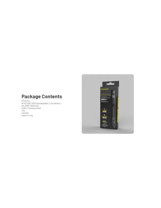MT2A-PRO lampe 1000LM rechargeable compatible pile AA