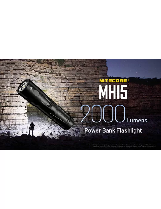 MH15 lamp 2000LM powerbank 5000mAh schijnwerper–NITECORE BELUX
