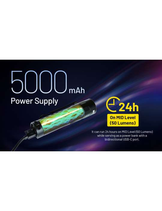 MH15 lampe 2000LM powerbank 5000mAh lumière flood
