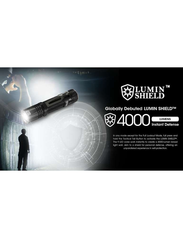 EDC33 lamp 4000LM lumin shield 9 LED flood light lock function