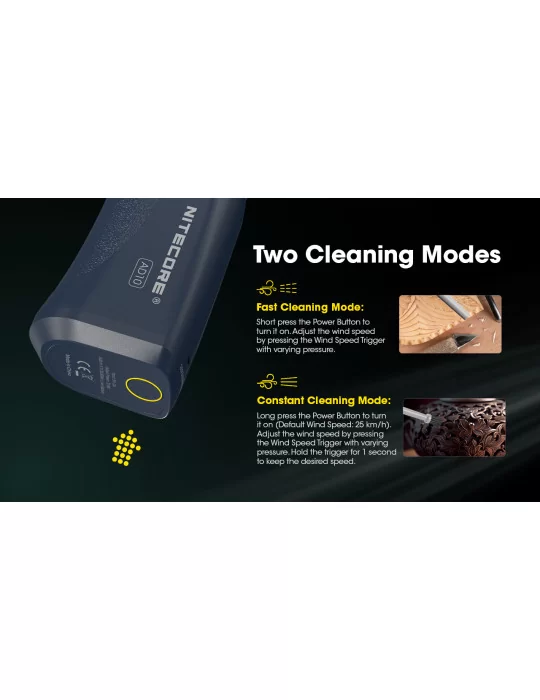 AD10 souffleur professionnel nettoyage PC, caméras et consoles–NITECORE BELUX
