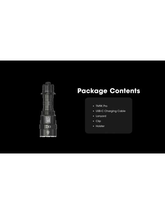 TM9K PRO powerful portable torchlight 9900LM USB C