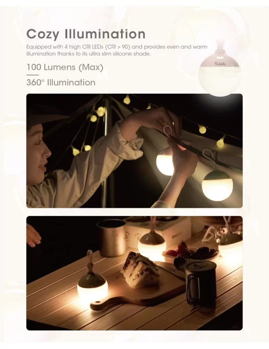 Bubble lantaarn campingdecoratie wit–NITECORE BELUX