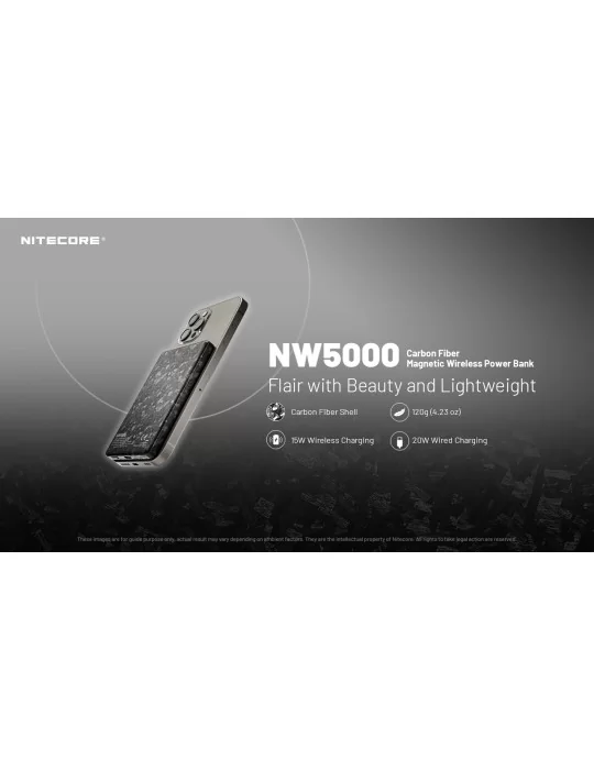 NW5000 batterij 5000mAh magnetisch draadloos opladen–NITECORE BELUX