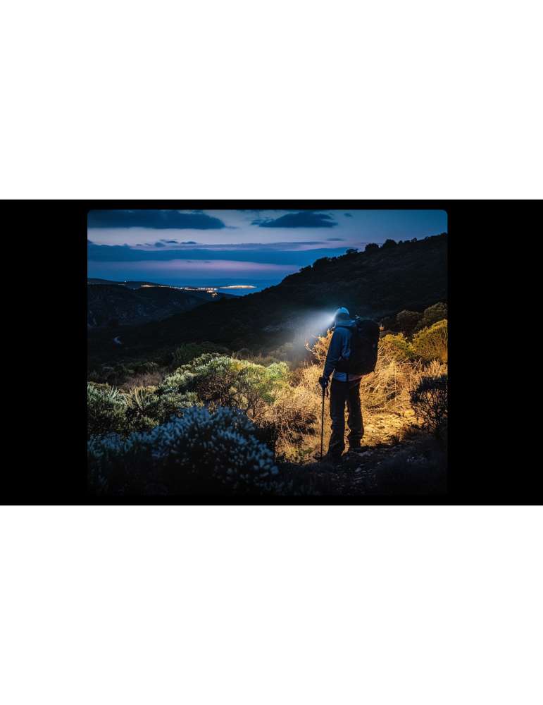 HC60 UHE lampe frontale 1600LM USB C surface illuminée élevée