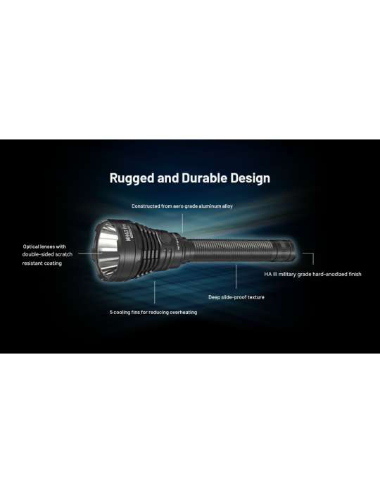 MH40 PRO 3500LM flashlight long range 1300m