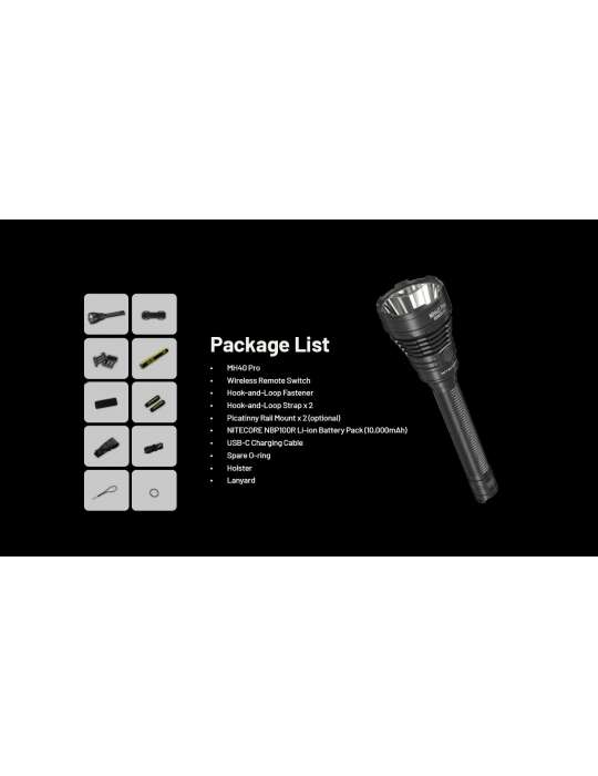 MH40 PRO lampe torche 3500LM longue portée 1300m
