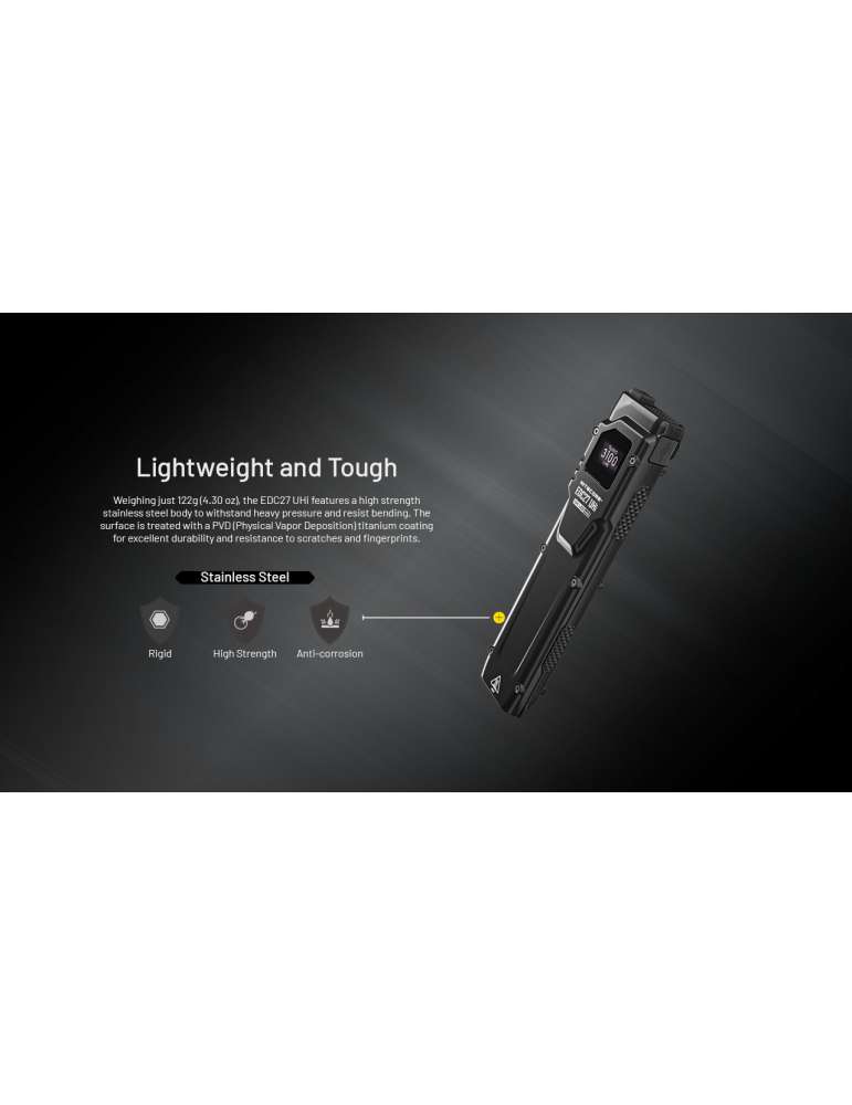 EDC27 UHi 3100LM Slim Flat Flashlight