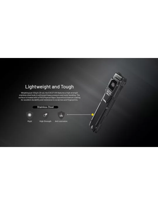 EDC27 UHi 3100LM Slim Flat Flashlight–NITECORE BELUX