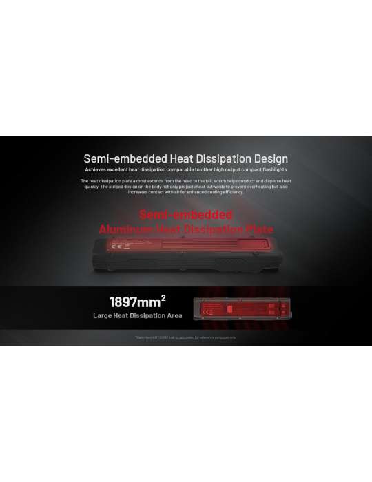 EDC27 UHi lampe torche 3100LM fine et plate