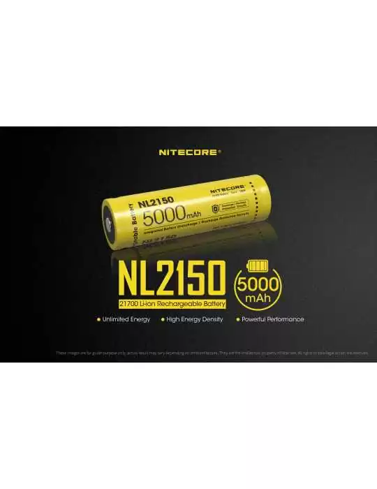 NL2150 batterij 21700 lithium 5000mAh oplaadbaar–NITECORE BELUX