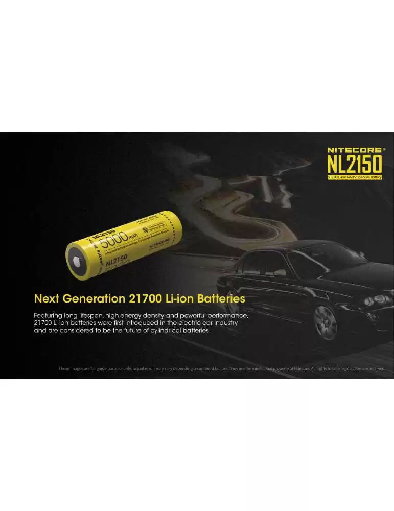 Batterie Nitecore Li-Ion type 21700 🔋