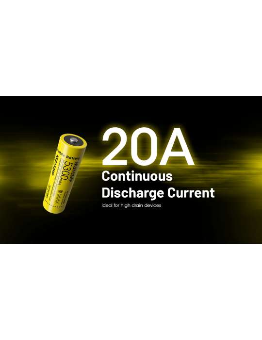 NL2153HP krachtige 21700 lithiumbatterij 5300mAh oplaadbaar
