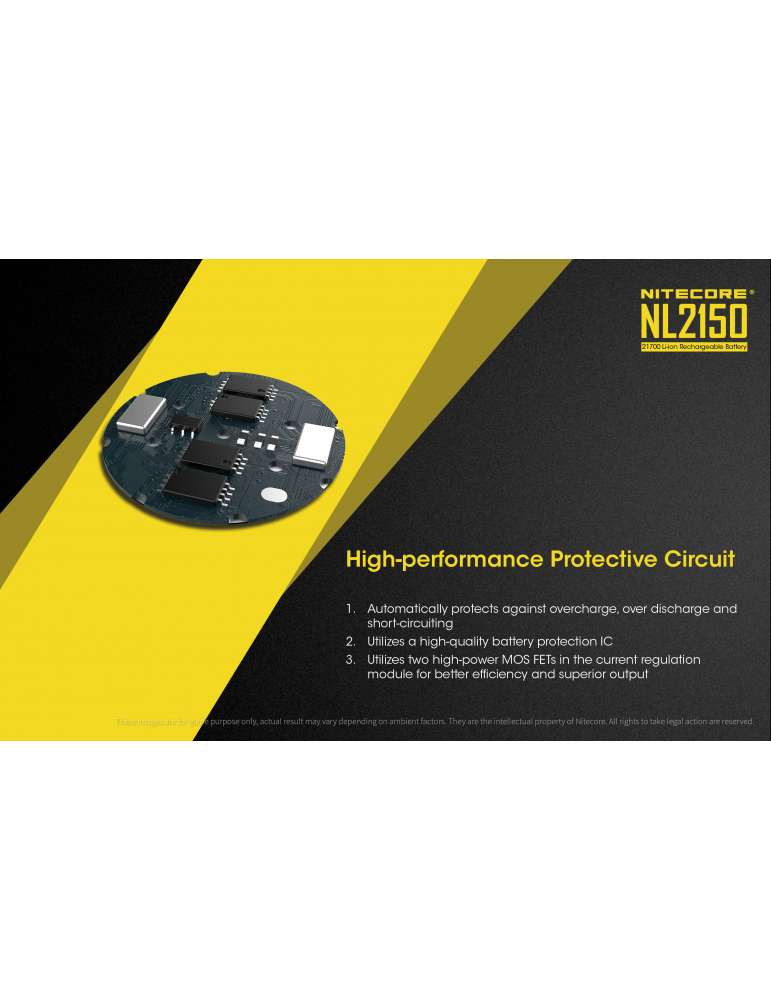 NL2150 batterie 21700 lithium 5000mAh rechargeable