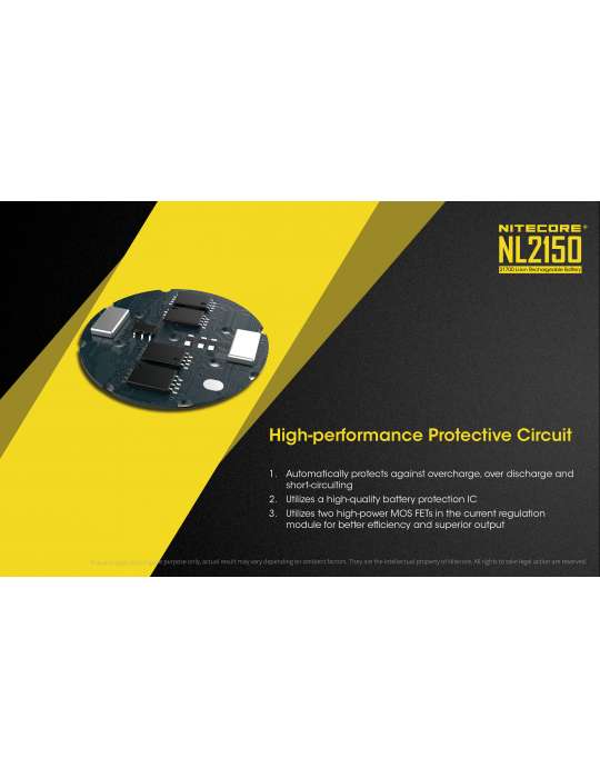 NL2150 batterie 21700 lithium 5000mAh rechargeable