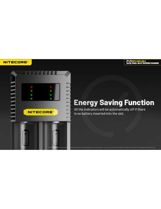 Ci2 chargeur 2 slot USB C 3000mA 18w pour 21700 18650 AA AAA C D