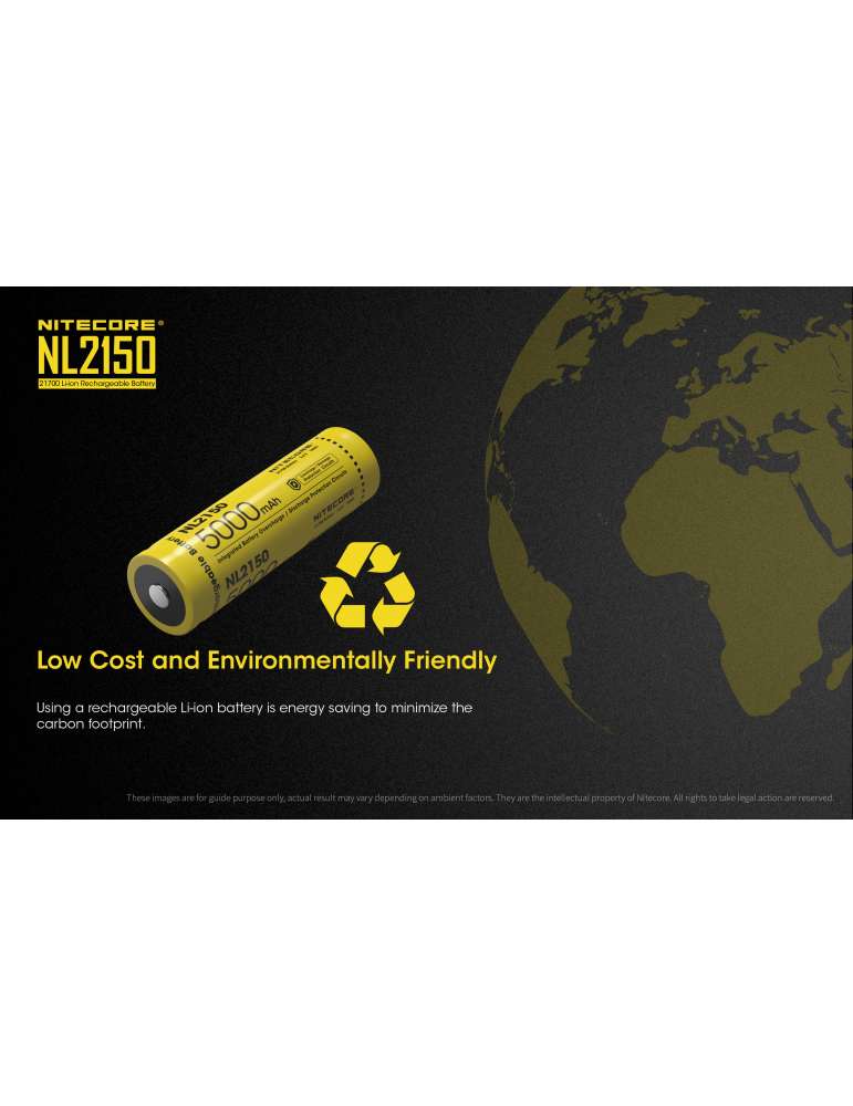 NL2150 batterie 21700 lithium 5000mAh rechargeable