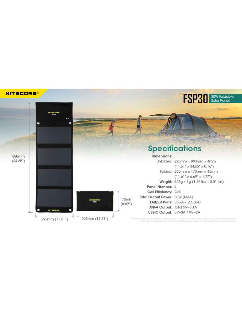 FSP30 panneaux solaire portatif 30w sortie USB pour sac à dos