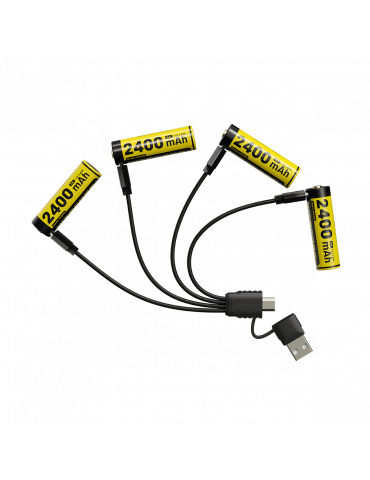 NH2400 4 AA 1.5V USB oplaadbare batterijen 2400mAh