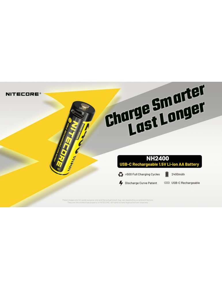 NH2400 4 piles AA 1.5V rechargeable USB 2400mAh