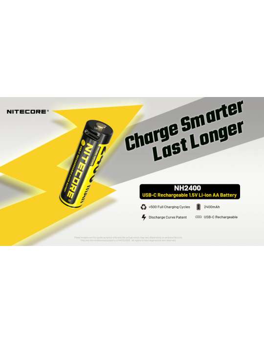 NH2400 4 piles AA 1.5V rechargeable USB 2400mAh