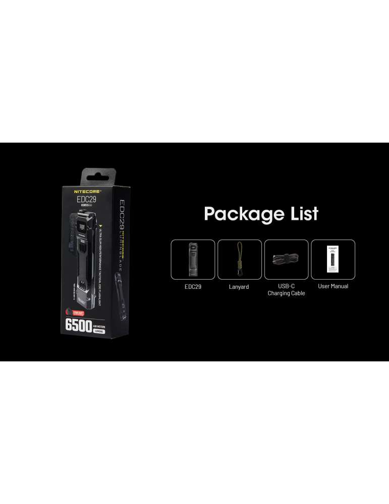 EDC29 Slim Lamp 6500LM Oplaadbaar