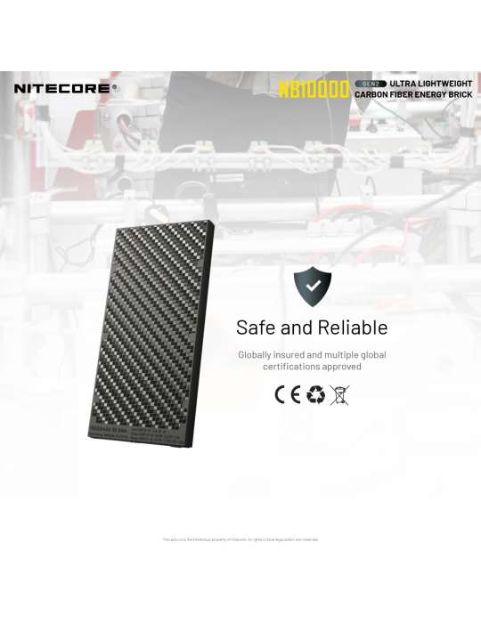 NB10000 GEN2 powerbank batterie 10000mAh ultra légère USB