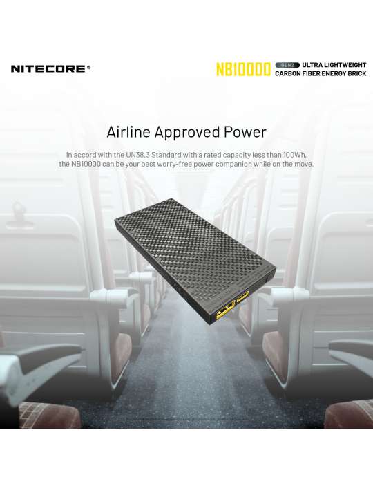 NB10000 GEN2 powerbank batterie 10000mAh ultra légère USB