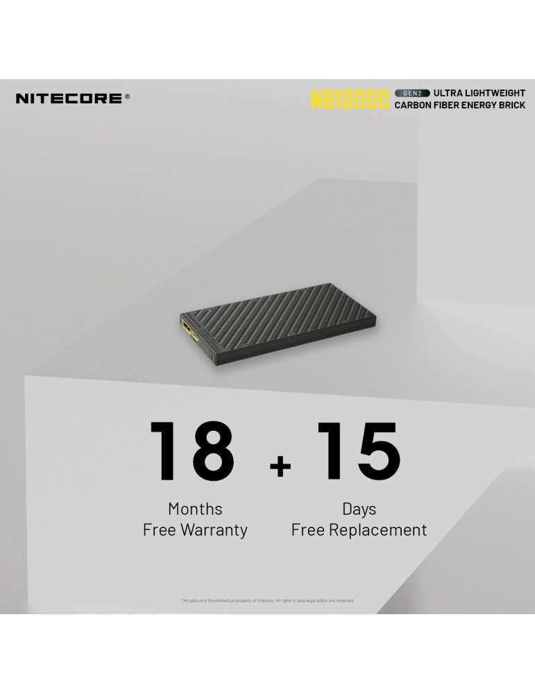 NB10000 GEN2 powerbank batterie 10000mAh ultra légère USB