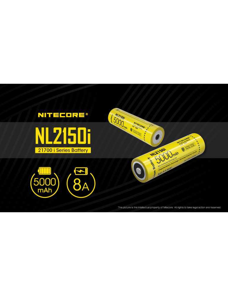 NL2150i batterie 21700 lithium 5000mAh rechargeable