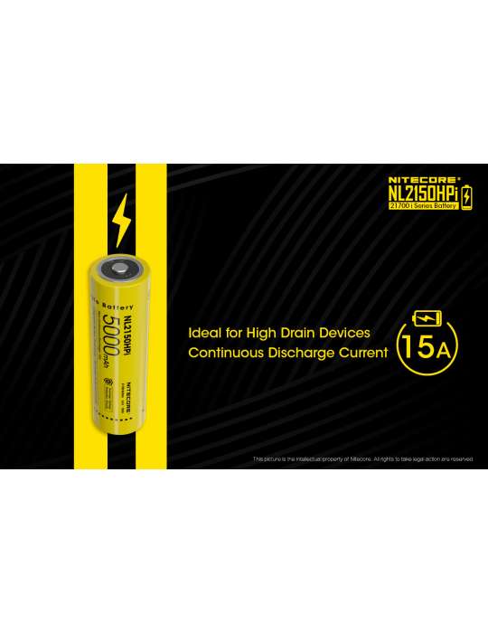 NL2150HPi batterie 21700 lithium haute performance 5000mAh