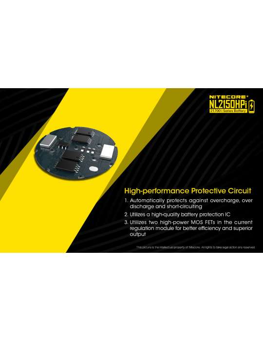 NL2150HPi batterie 21700 lithium haute performance 5000mAh