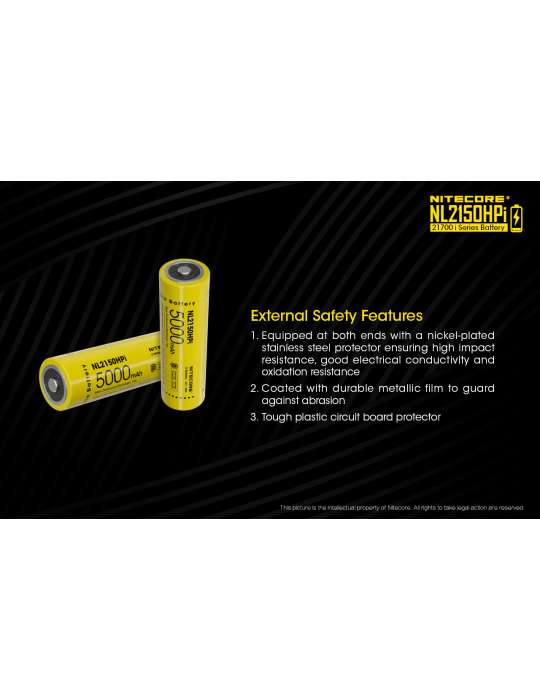 NL2150HPi batterie 21700 lithium haute performance 5000mAh
