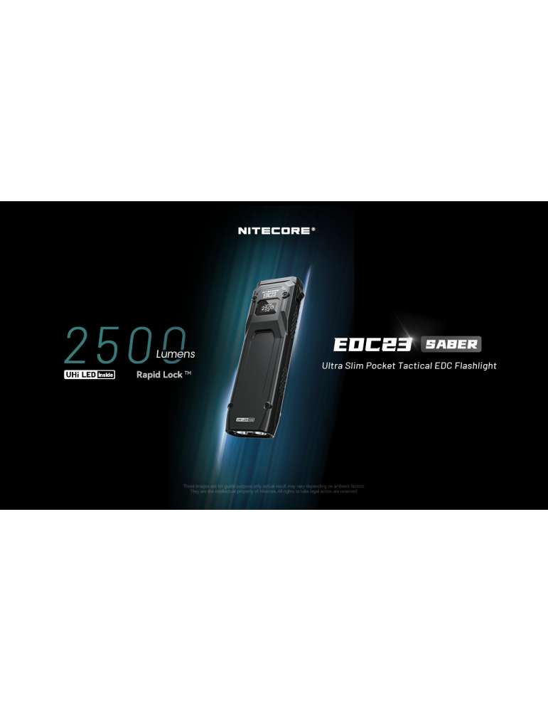 EDC23 platte zaklamp 2500LM ingebouwde batterij