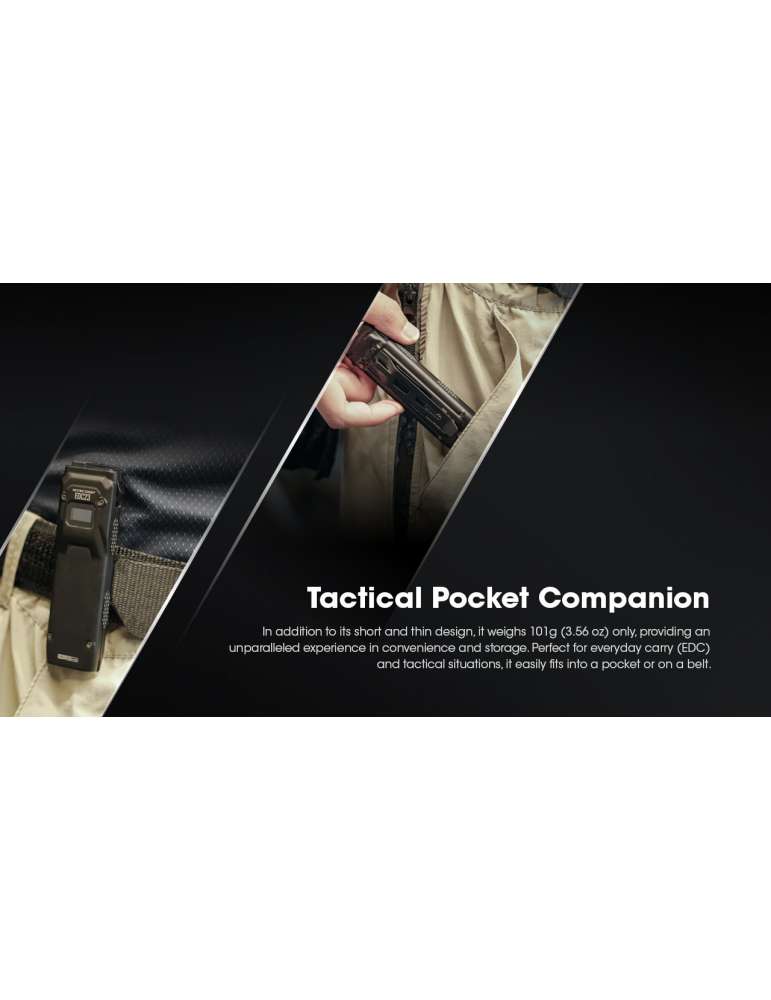 EDC23 flat flashlight 2500LM built-in battery