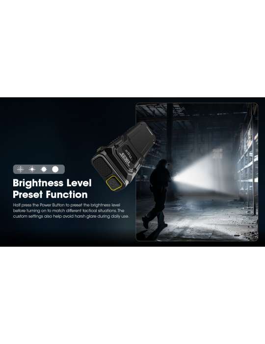 EDC23 lampe de poche plate 2500LM batterie intégrée