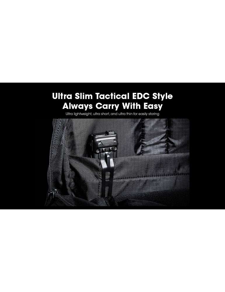 EDC23 flat flashlight 2500LM built-in battery