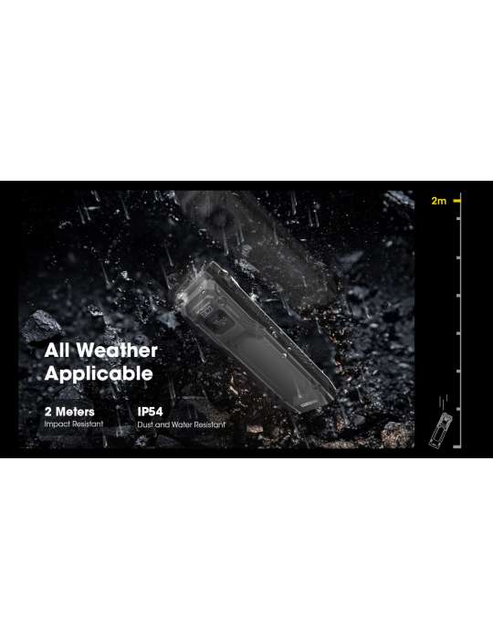 EDC23 flat flashlight 2500LM built-in battery