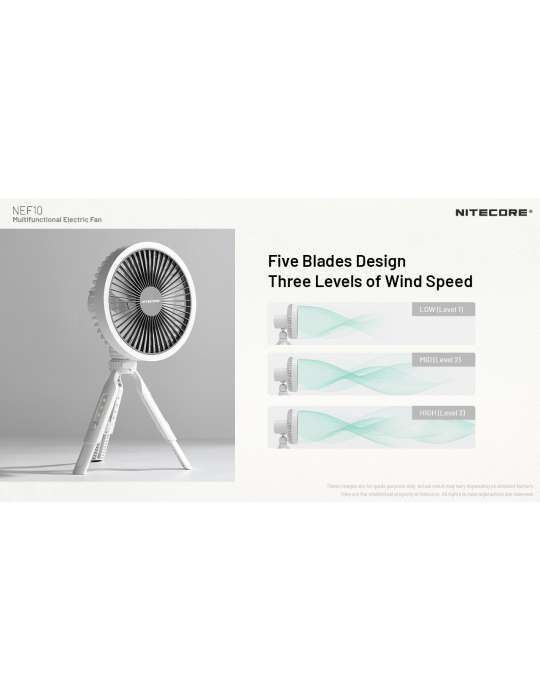 NEF10 ventilateur silencieux sur batterie