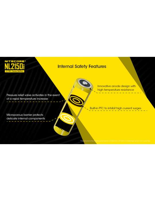 NL2150i batterie 21700 lithium 5000mAh rechargeable