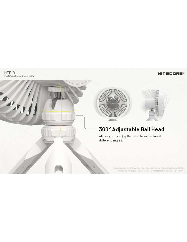 NEF10 stille batterijgevoede ventilator