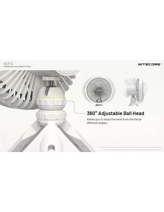 NEF10 ventilateur silencieux sur batterie