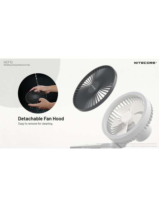 NEF10 silent battery-powered fan