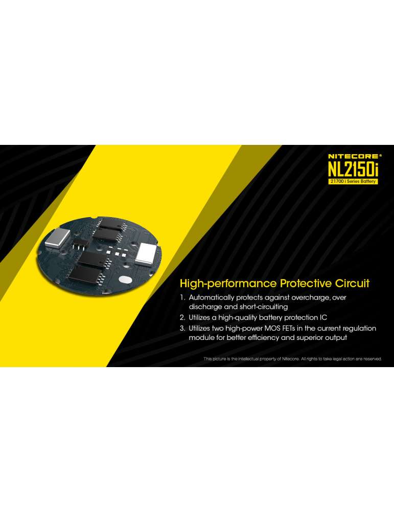 NL2150i batterie 21700 lithium 5000mAh rechargeable