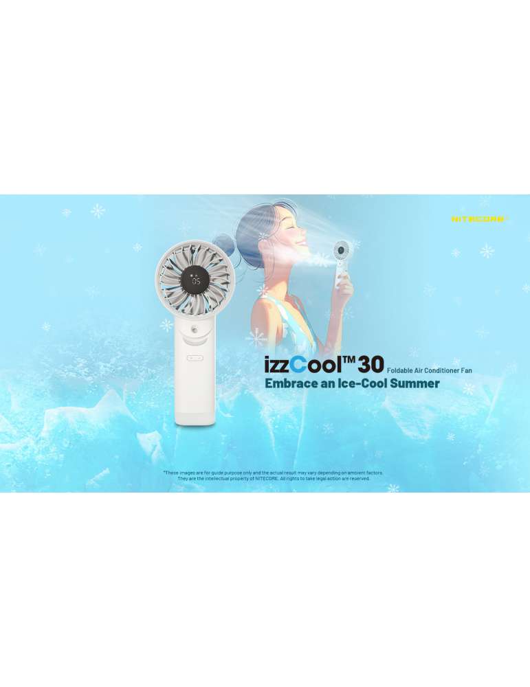 Izzcool30 Ventilateur climatiseur pliable à brumisation