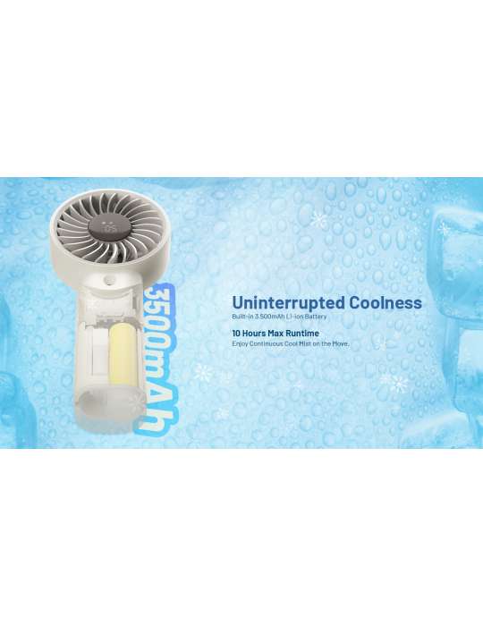 Izzcool30 Ventilateur climatiseur pliable à brumisation