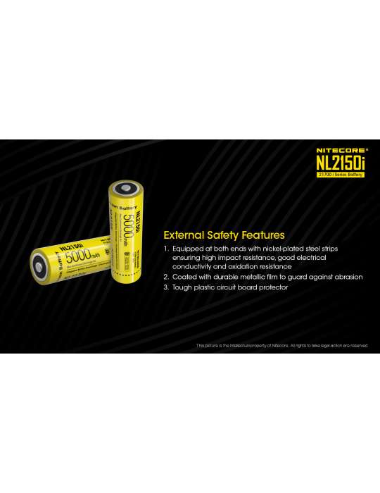 NL2150i battery 21700 lithium 5000mAh