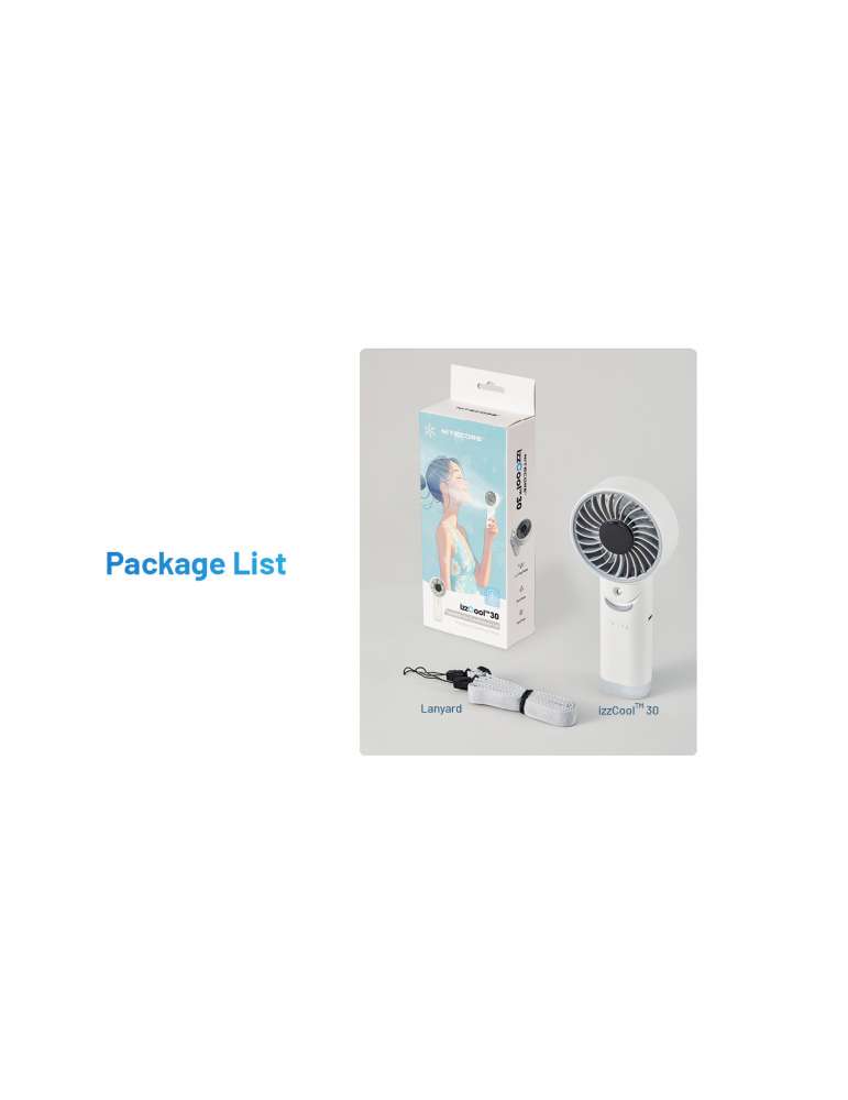 Izzcool30 Foldable Misting Air Conditioner Fan